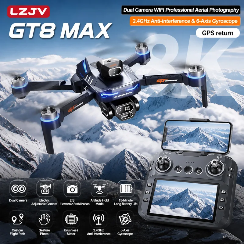 Drone Surveying - Drone Pieghevole GT8 Max con Doppia
